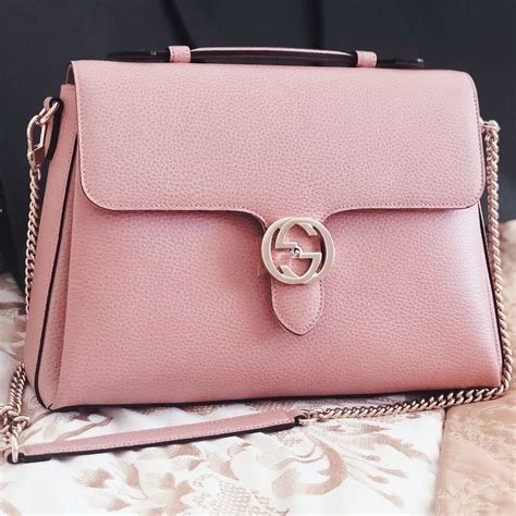 bolsa gucci rosa pastel